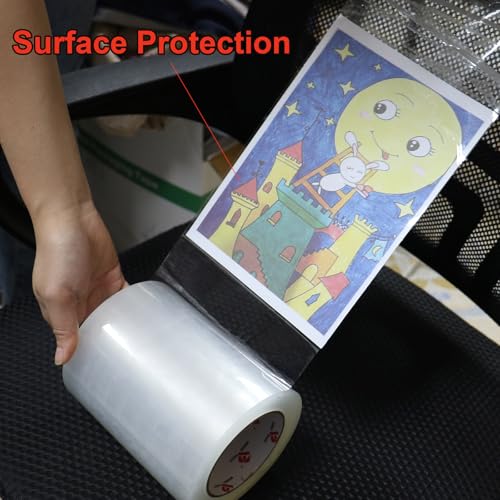 BOMEI PACK Clear Shipping Tape 6" Wide, 6 inch x 110 Yards (330ft), Industrial Grade 6 inch Heavy Duty Packing Tape for Box Office Moving, Shipping and Mailing - size: 6 inch x 110 yards