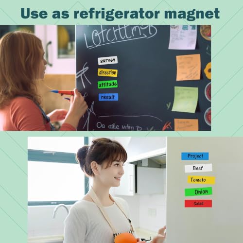 LLPT Dry Erase Magnetic Labels, 0.5" x 2" 50 Packs, Red - color: Red, size: 0.5" x 2"