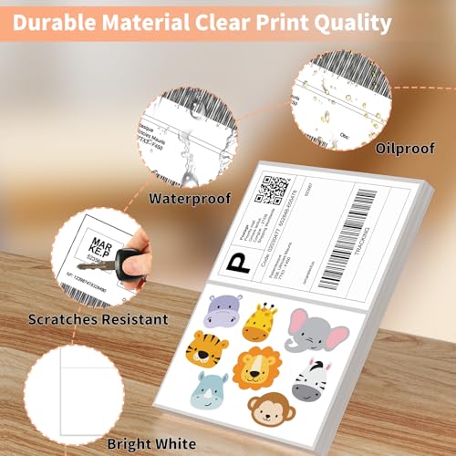 200 Half Sheet Self Adhesive Shipping Labels 100 Sheets, 8.5" x 5.5" Address Labels Laser/Ink Jet White Blank (100 sheets-200 Count) - size: 2UP(8.5" x 5.5")