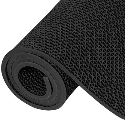 Thick PVC Drainage Floor Mat 3FTX16.4FT Black PVC Pool Floor Mat - size: 196.8" x 36" (Rectangular)