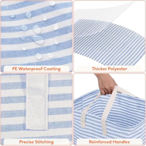 Lifewit 80L Large Laundry Baskets, Laundry Hampers Bags, 2 Pack, Pink&Blue - color: Blue-Pink, size: 80L