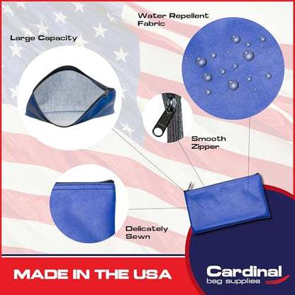 Multi-Purpose Zipper Bag, Royal Blue, 11 x 6 Inch - color: Royal Blue