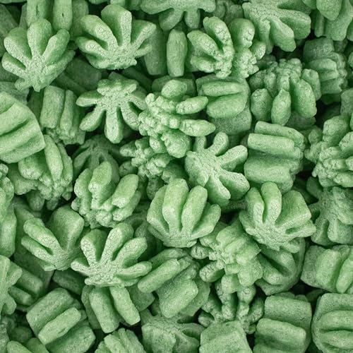 MagicWater Supply Packing Peanuts - Green Leaf Shaped - 1 Cu Ft