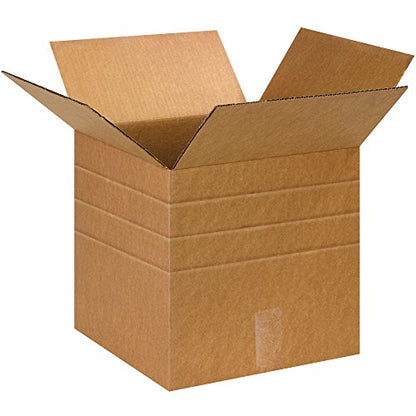 Tape Logic TLMD131313 Multi-Depth Corrugated Boxes, 13" x 13" x 13", Kraft (Pack of 25) - size: 13 x 13 x 13"