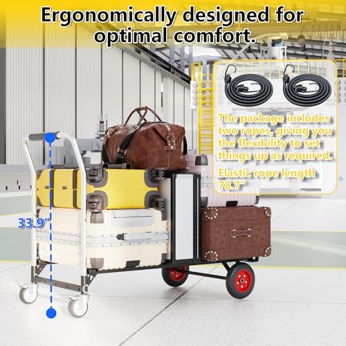Dolly Hand Trucks,Folding Hand Truck 600 LB,Dolly Cart with Wheels Fold and Stretch Hand Truck for Moving Heavy Loads in Storehouse,Offices,Homes and Shopping