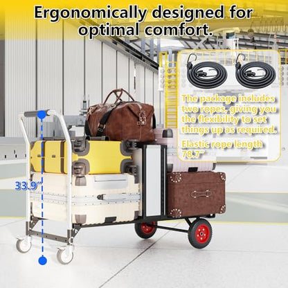 Dolly Hand Trucks,Folding Hand Truck 600 LB,Dolly Cart with Wheels Fold and Stretch Hand Truck for Moving Heavy Loads in Storehouse,Offices,Homes and Shopping