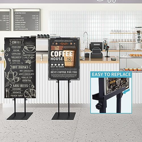 Poster Stand for Display, Adjustable Heavy Duty Poster Board Stand - size: Double-Pole Poster Stand 1 Pack