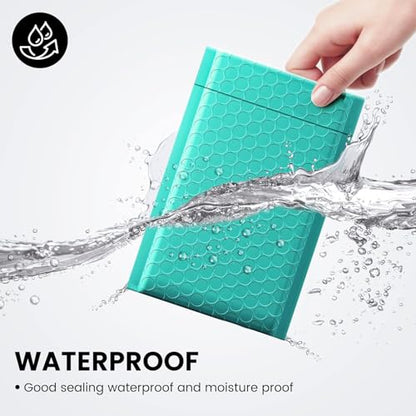 Fuxury Bubble Mailers 4x8" Teal Padded Envelopes 1000Pack - color: Teal, size: 4x8" 1000PC