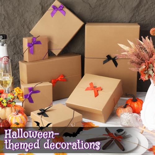 Windyun 60 Pcs Elastic Bows for Gift Boxes Wrapping 15.74 Inches - color: Halloween Color