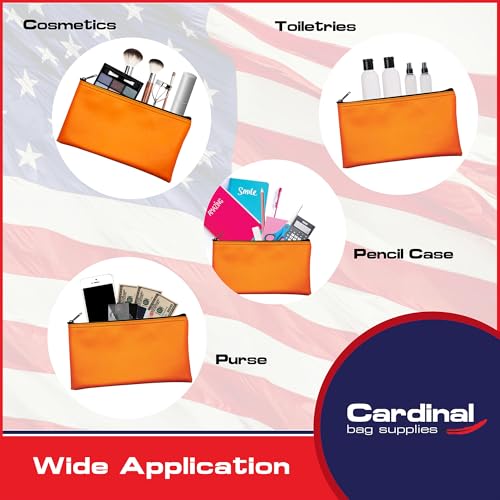 Multi-Purpose Zipper Bag, Orange, 11 x 6 Inch - color: Orange