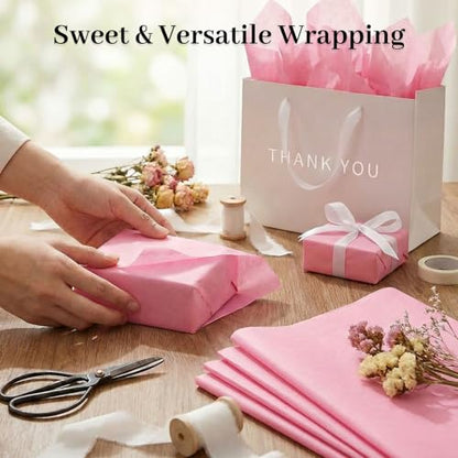 Koogel 330 Sheets Pink Tissue Paper, 14 X 10 inches - color: Pink
