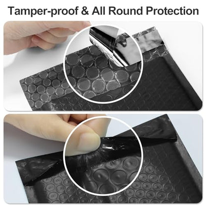 Famagic Large Bubble Mailers 10.5x16 for Clothes Small Business, 25pc Black - color: Black, size: 10.5x16 25pcs