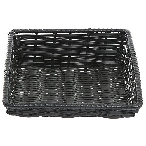 HUBERT Black Produce Basket - 11 1/2"L x 14"D x 1 1/2" to 4"H - color: Black, size: 11.5"Lx14"Dx1.5-4"H