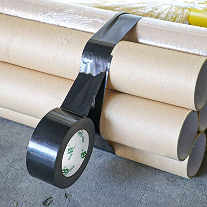 2 Pack Duct Tape Heavy Duty,9 Mil Thickness,2 Inches x 30 Yards,Strong Industrial Strength,Flexible,No Residue,Waterproof and Tear by Hand,Multi-Use for Indoor & Outdoor Repairs(Black) - color: Black