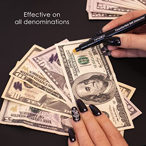 Nadex Counterfeit Pen, Easy Swipe - Gold for Real, Black for Fake, Detect Counterfeit Bills (1 Pack) - size: 1 Count (Pack of 1)