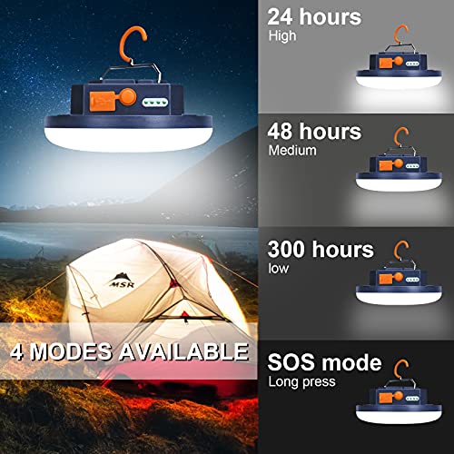 2pcs 10000mAh Rechargeable 3000LM Tent Light Camping Light - color: White