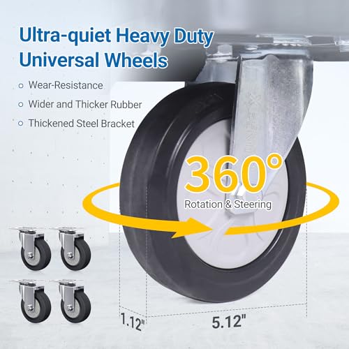 Electric Platform Truck, 661lbs Capacity Heavy Duty Flatbed Cart, 1000W Powered Hand Truck Cart, for Warehouse Sorting, Supermarket Stocking, Farm, Hotel, Construction & Logistics Use