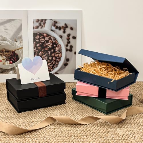 Magnetic Closure Gift Boxes, 6‑Pack Black Small Magnetic Gift Box - color: Black, size: 1 Count (Pack of 6)