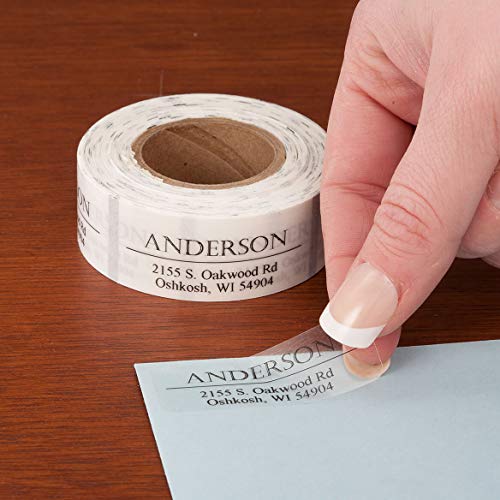 Custom Bold and Centered Address Labels 200, Clear - color: Clear