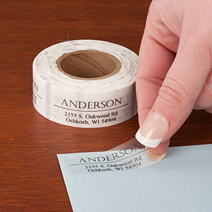 Custom Bold and Centered Address Labels 200, Clear - color: Clear