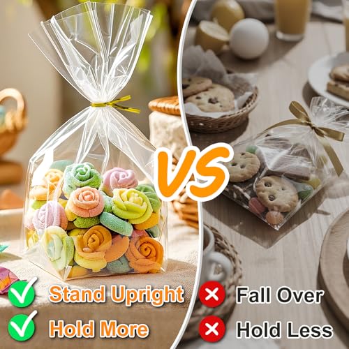 PigPotParty Cellophane Treat Bags 7x10 Inch, 100 Pack, Clear Goodie Bags - color: 7x10 Inch (Pack of 100)