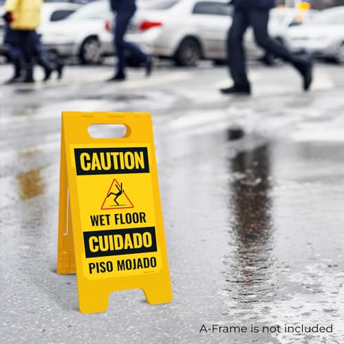 Caution Wet Floor Sign Kit, - size: 10x16 Inches, style: 2 Pack - Replacement Panels