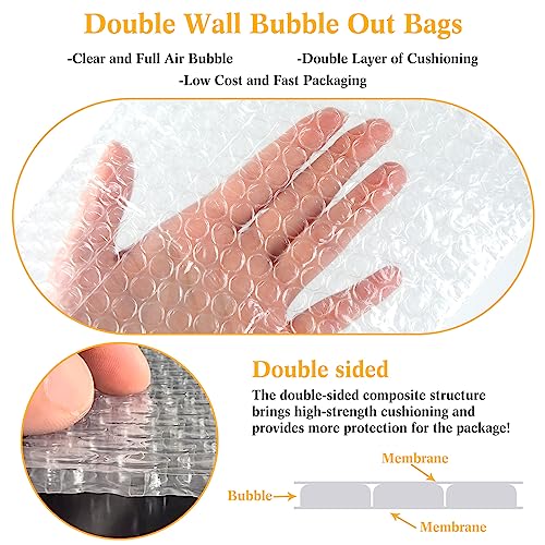 Perkoop Bubble Bags Double Bubble Pouches, 6 x 8.5 Inch, 120 Pcs - size: 6 x 8.5 Inch