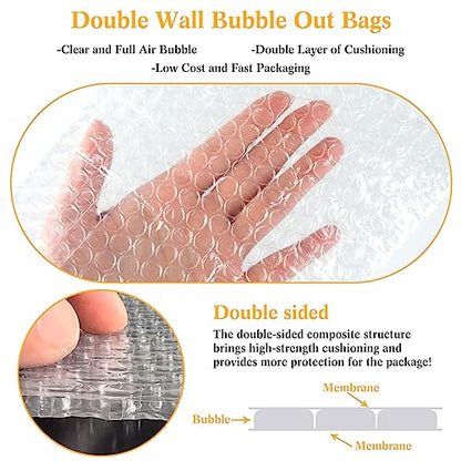 Perkoop Bubble Bags Double Bubble Pouches, 6 x 8.5 Inch, 120 Pcs - size: 6 x 8.5 Inch