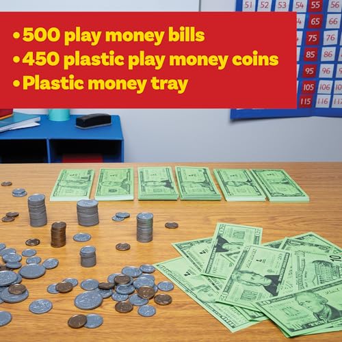 Learning Advantage Classroom Money Kit, Set of 950 Bills and Coins