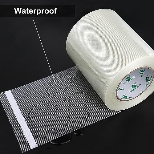BOMEI PACK Wide Strapping Tape 6Inch, Heavy Duty Reinforced Packing Tape, Fiberglass Filament Tape 60yds 5.5Mil - size: 150mm x 60y/1roll