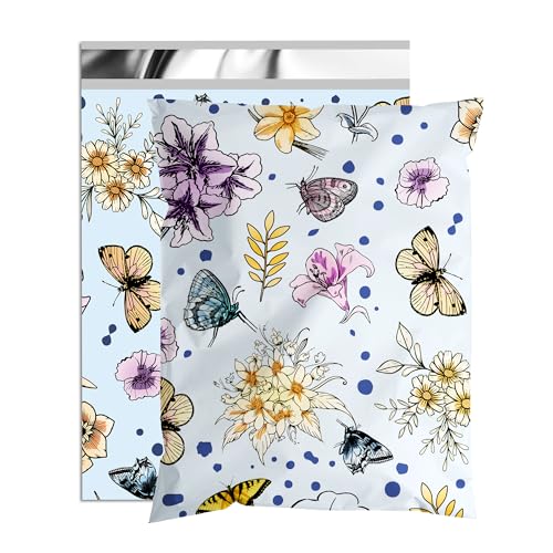 Cute Poly Mailers 12x15.5 Inch 50 Pcs, Butterfly Blossom - color: Butterfly Blossom, size: 12x15.5 Inch 50Pcs