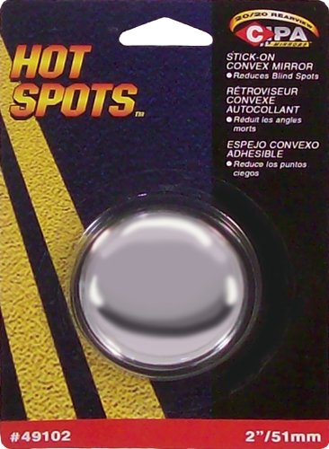 "CIPA 49102 2"" HotSpots Round Stick-On Convex Mirror", black - size: 2 Inches (Pack of 1)
