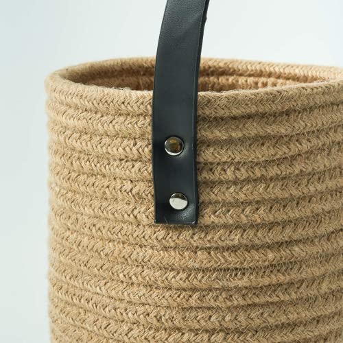 Goodpick 2 Pack Jute Wall Hanging Storage Baskets, Over Door Organizer - color: Jute