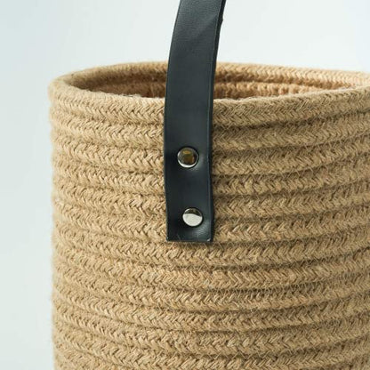 Goodpick 2 Pack Jute Wall Hanging Storage Baskets, Over Door Organizer - color: Jute