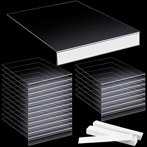 Tinlade 50 Pcs Clear Moveable Shelf Label Holders with 50 Insert