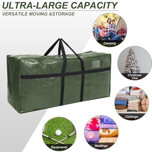 Windyun 4 Pack 69 Gallon Extra Large Moving Bags XXL Heavy Duty Storage Bag - color: Army Green, size: 69 Gallon