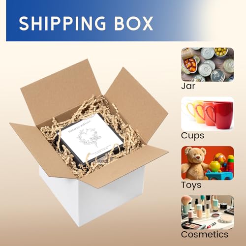 Mefleet 6x6x6" Shipping Boxes 50 Pack Small Corrugated Cardboard Box White - size: 6x6x6 inches (50 Pack)