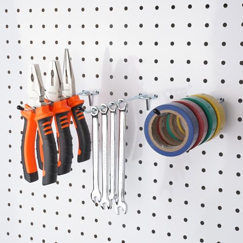INCLY 50 Pack Pegboard Hooks, 6 Inch Peg Board Shelving Hooks Accessories - color: Silver, size: 6 Inch
