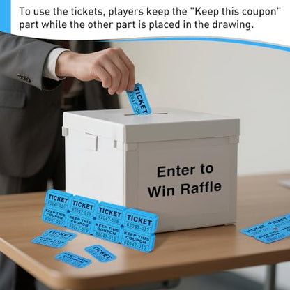 DGBDPACK Blue 100 Pairs Raffle Tickets - color: Blue, size: 100
