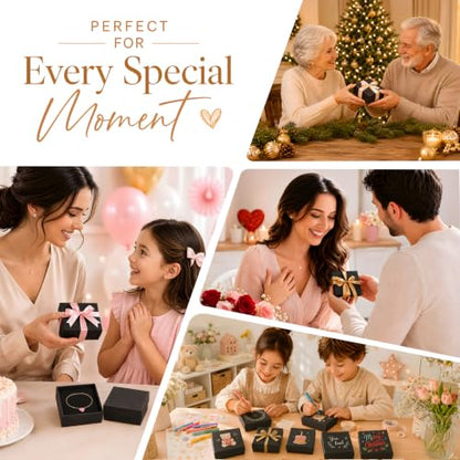 PartyCrazye Jewelry Gift Boxes, 80 Pack 3.5x3.5x1 Inch, Black - color: Black, size: 3.5x3.5x1 Inch (Pack of 80)