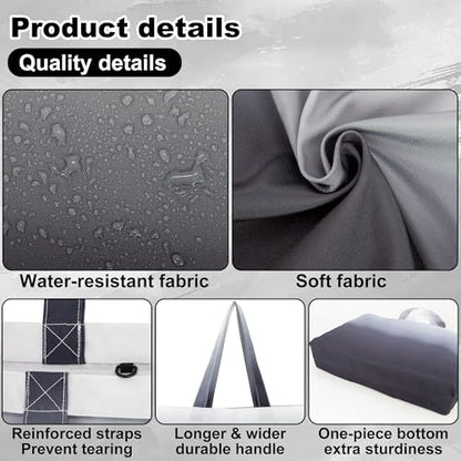 HOLYLUCK Tote Bag with a Detachable Small Bag, Foldable Reusable Grocery Bags 20L Shopping Bag - color: Gradient Black