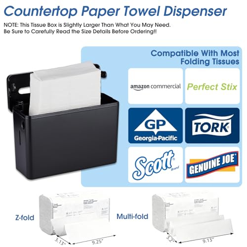 Multifold Paper Towel Dispenser Countertop - color: 5857s-black