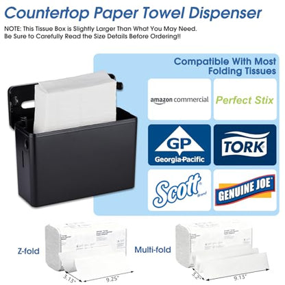 Multifold Paper Towel Dispenser Countertop - color: 5857s-black