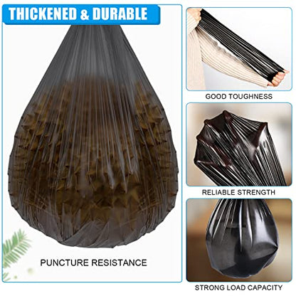 FORID Black Small Trash Bags, 8 Gallon Garbage Bags, Wastebasket Bin Liners 110 Count Plastic Trash Bags for Bathroom Bedroom Office Garbage Can 15 Liters - Durable & Thick Trash Bag - size: 8 Gal (Pack of 110)