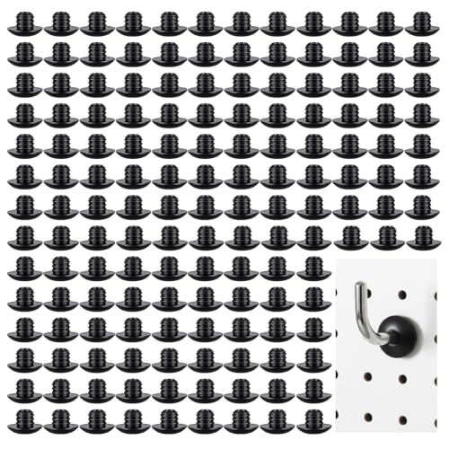150Pcs Pegboard Hook Locks Silicone Peg Board Locks Stoppers (Black)