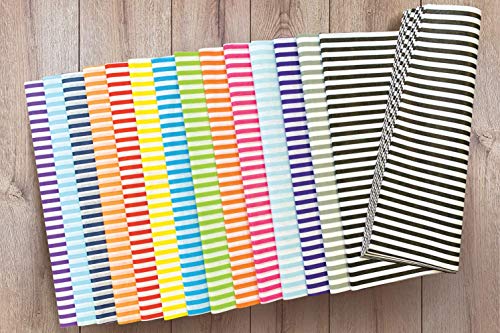 Flexicore Packaging Navy Blue Pin Stripe Print Gift Wrap Tissue Paper Size: 15 Inch X 20 Inch | Count: 50 Sheets | Color: Navy Pin Stripe - color: Navy Blue Striped, size: 50 Sheets