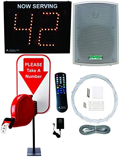 Take-a-Number System w/ 2-Digit Ticket Number w/Voice Announce for Waiting Line Management