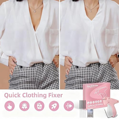 Stitch Gun for Clothes, Pink-White - color: PINK-WHITE