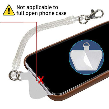 Doormoon Phone Tether Anti Theft, Phone Lanyard With Heavy Duty Carabiner - color: Clear