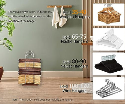 Hanger Stacker, Clothes Hanger Organizer Stand - 25.6”H - color: Stainless Steel, size: Small(25.6"H)